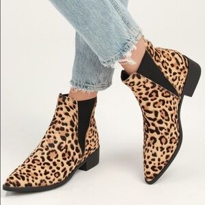 Steve Madden Jerry leopard Chelsea boot Calf hair